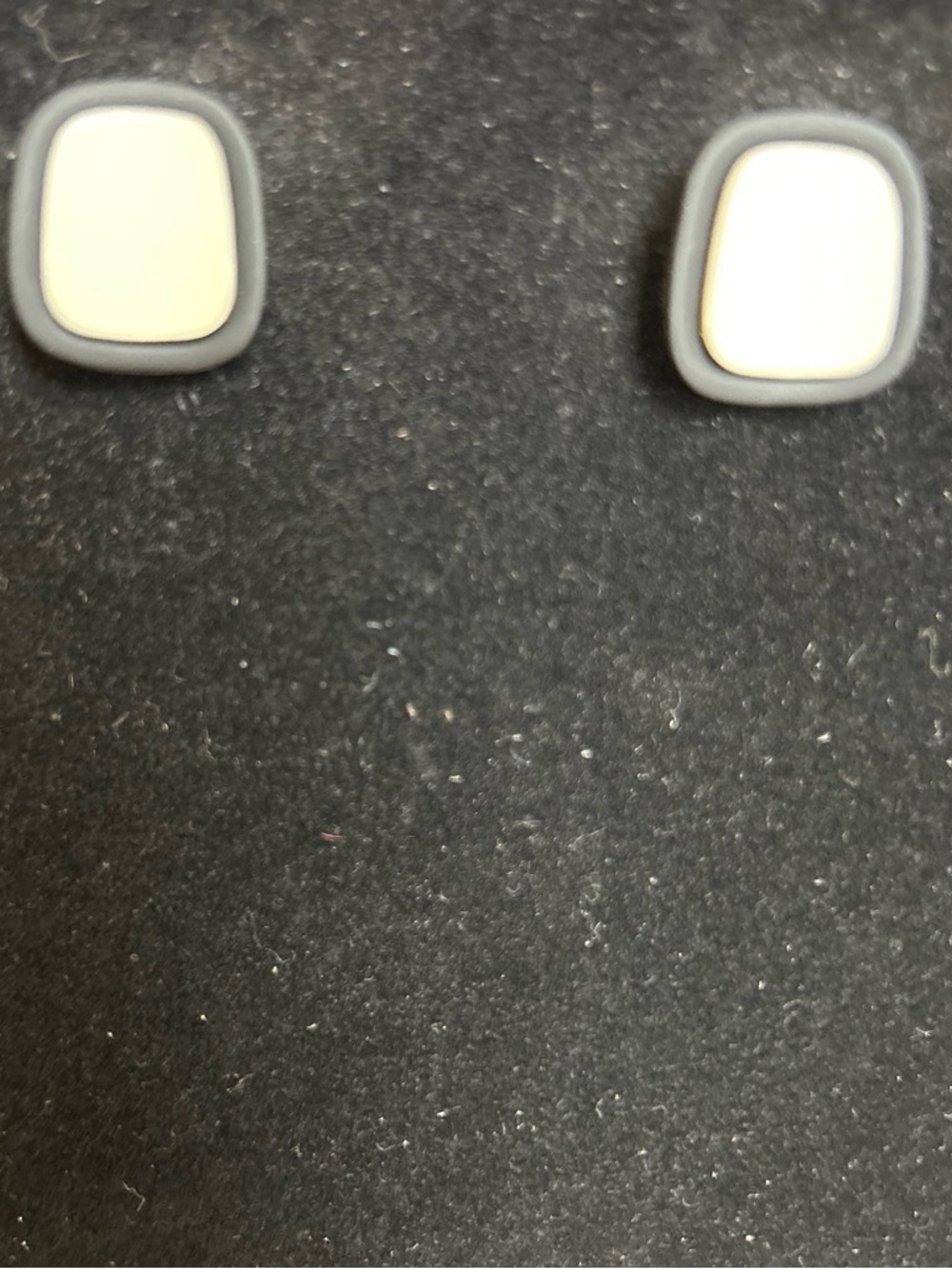 Gray and Cream stud earrings